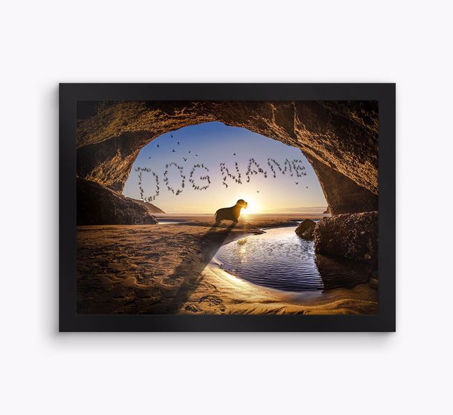 Sunset Cave: Personalised {breedFullName} Framed Print